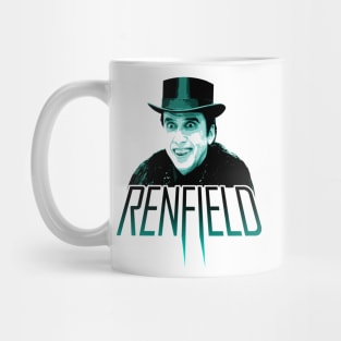 Renfield movie Nicolas Cage as count dracula fan works graphic design by ironpalette Mug